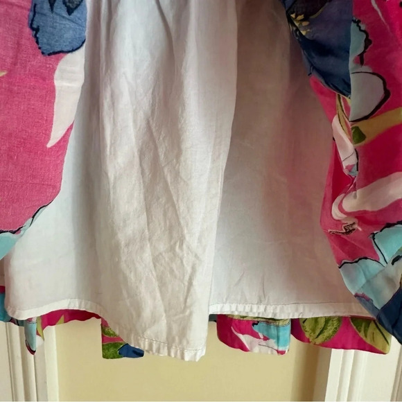 Hollister Y2K size small pink floral mini skirt summer cute elastic waist lined - Picture 3 of 4